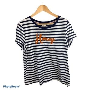 Anthropologie Striped 'Honey' Tee - Size Medium